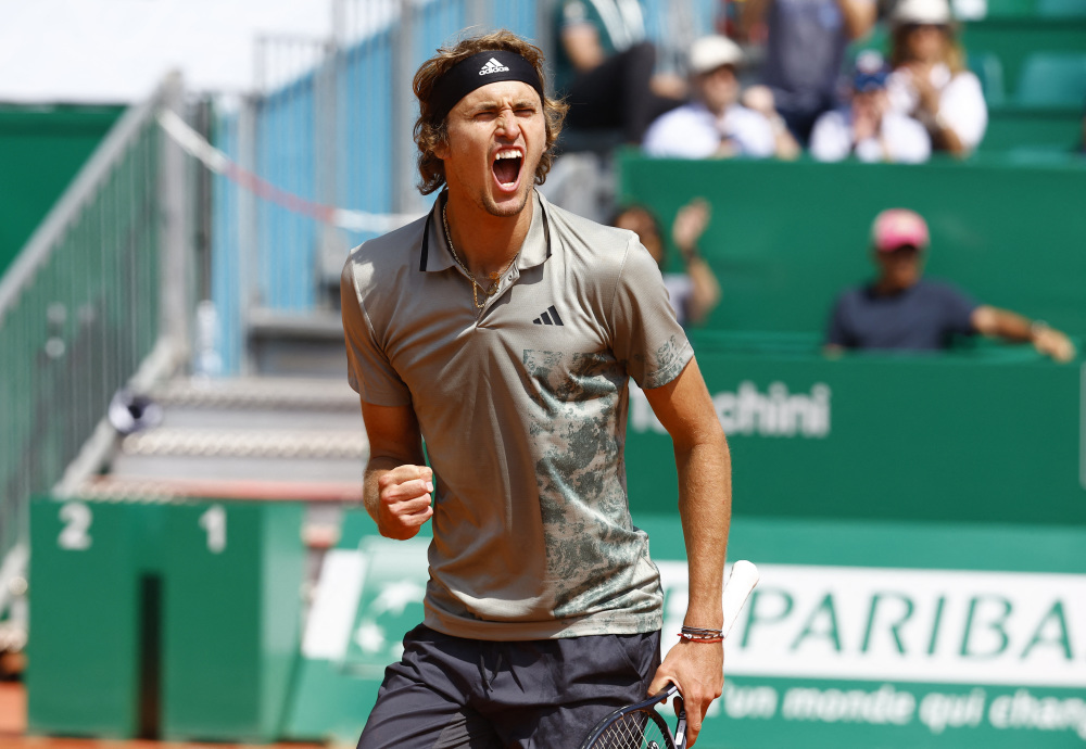 蒙特卡洛大师赛横扫戴维斯杯，兹维列夫刷新纪录