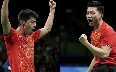 英国乒乓球队碾压奥地利乒乓球队，张继科关键制胜